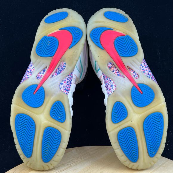 Nike Boys Little Posite Pro 644792-102 White Basketball Sneakers Sz 7y/ 8.5 W - Picture 10 of 12